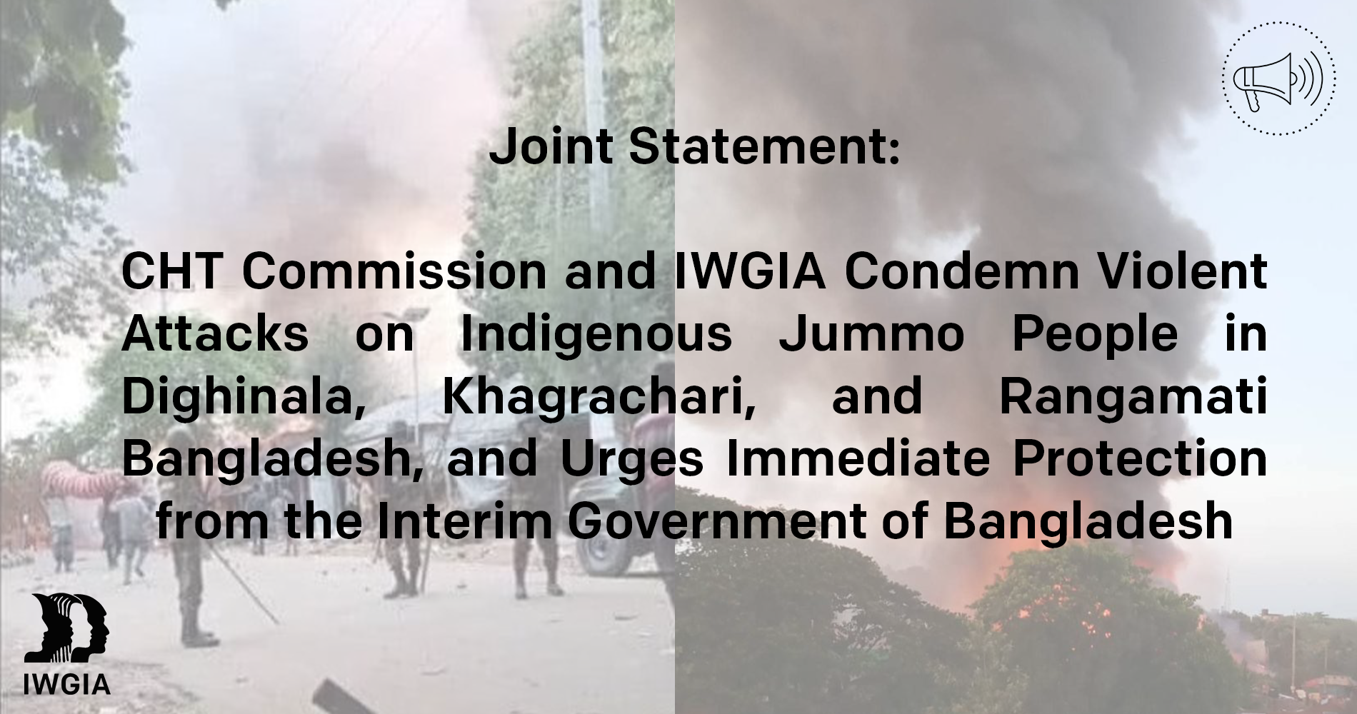 Joint Statement on Violent attacks on Indigenous Jummo People in Bangladesh