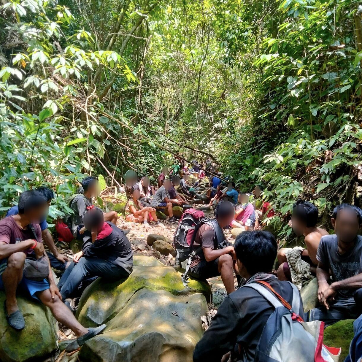 Bawm refugees in jungle 3