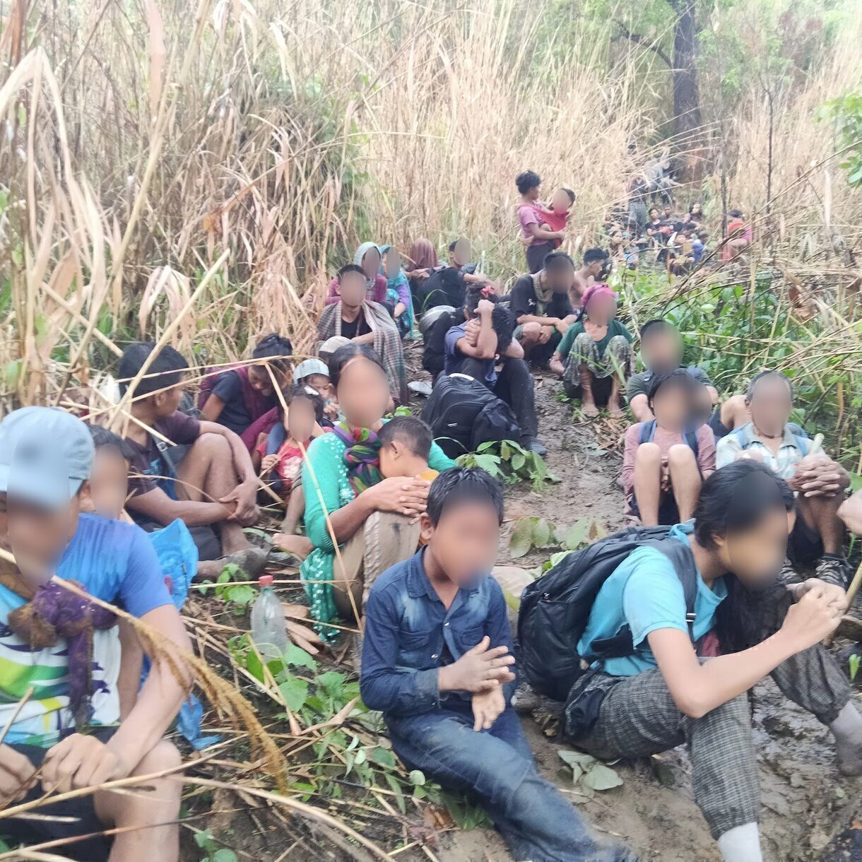 Bawm refugees in jungle 3