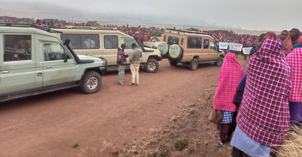 Maasai protest road block aug 2024